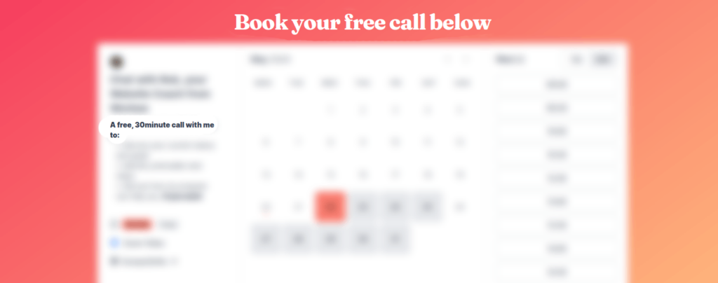 An image demonstrating a booking functionality with calendar integration.
